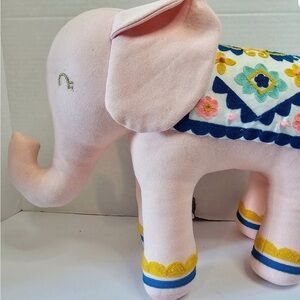 Adorable Pink Elephant Decor with Embroidered Details